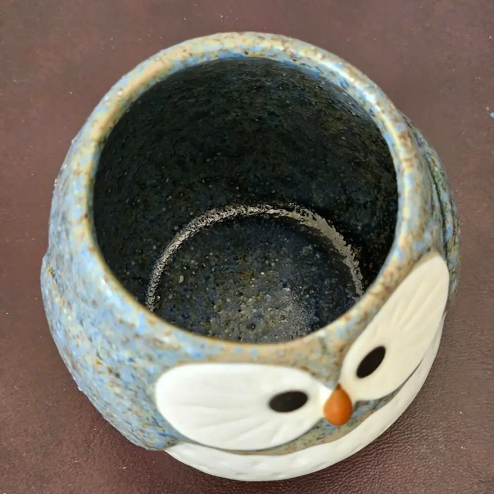 Vintage Owl Teapot Set with 2 Cups – 1970s Japanese Stoneware Otagiri Style